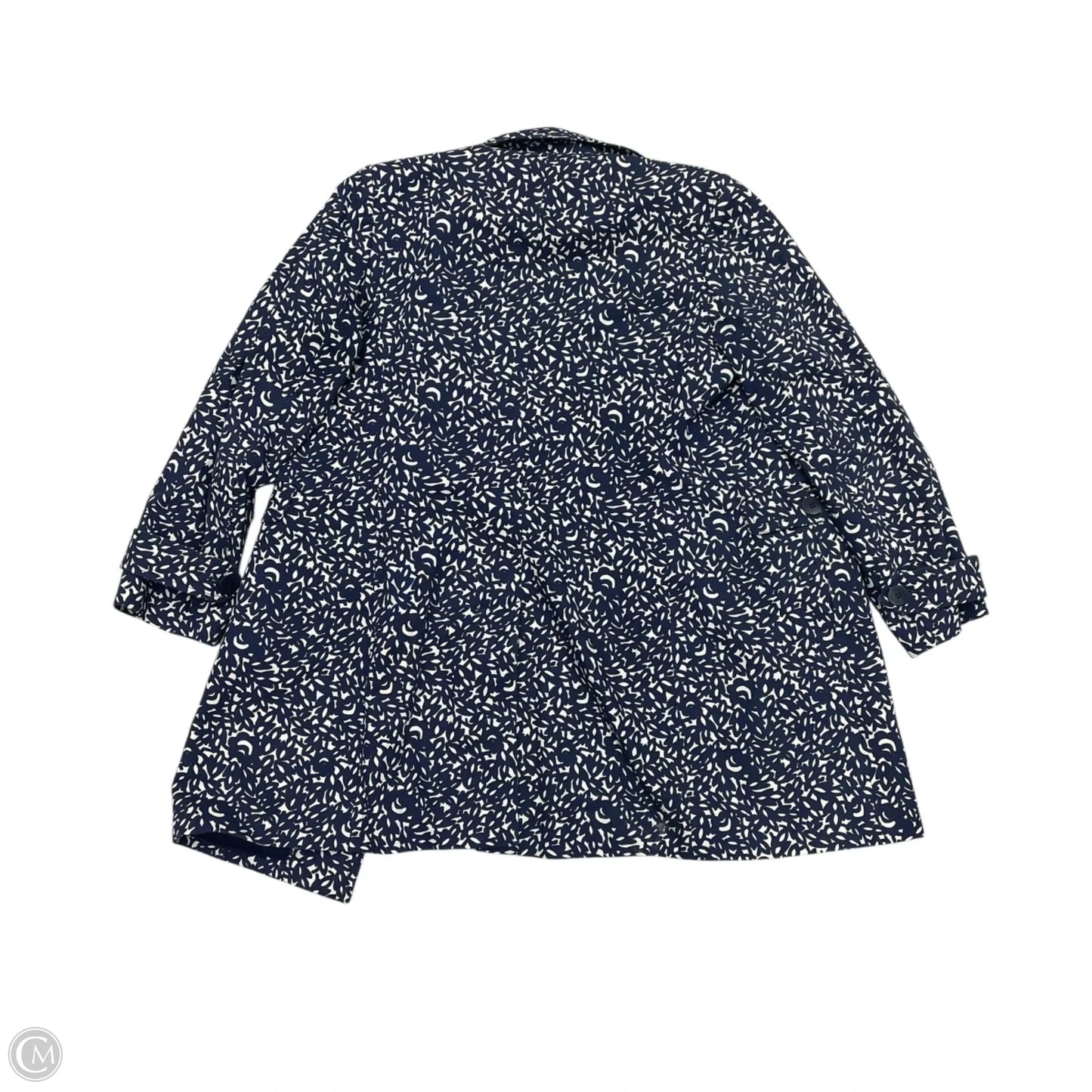 Jacket Windbreaker By Talbots In Navy, Size: Mp