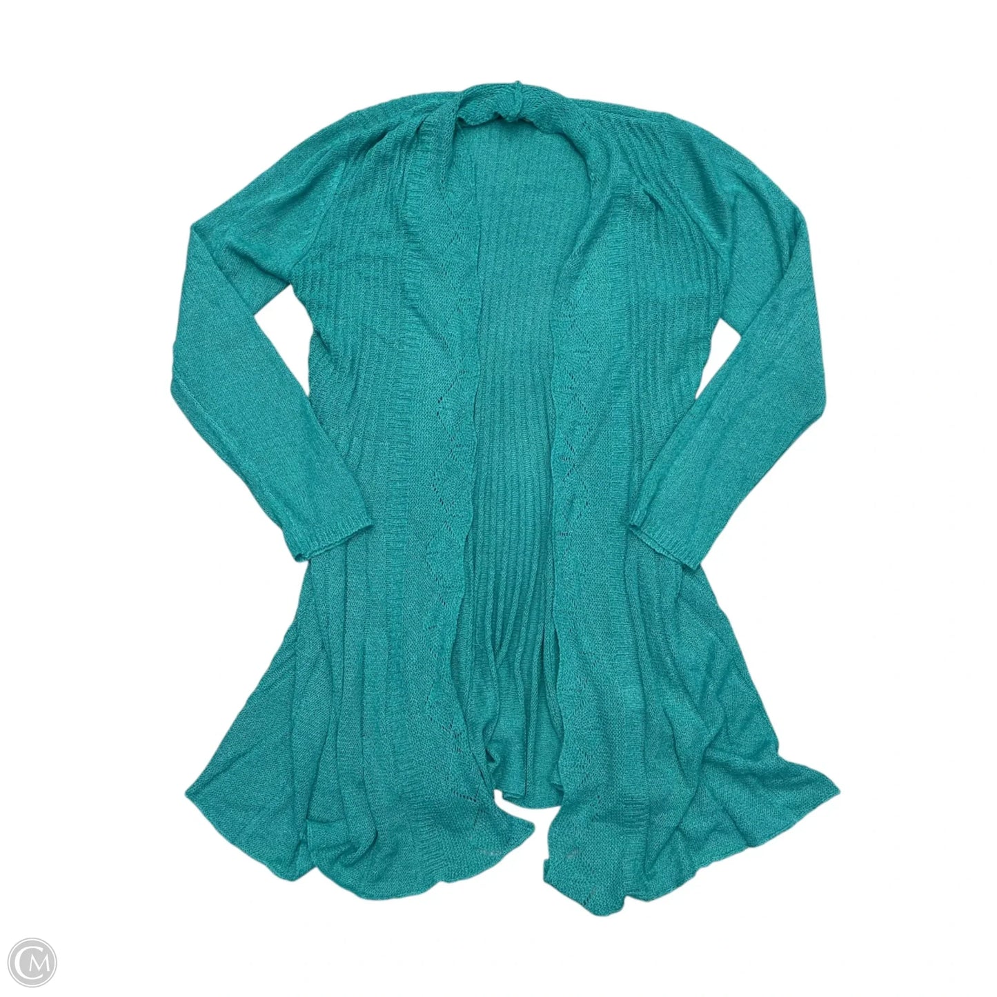 Sweater Cardigan By Soft Surroundings In Teal, Size: L