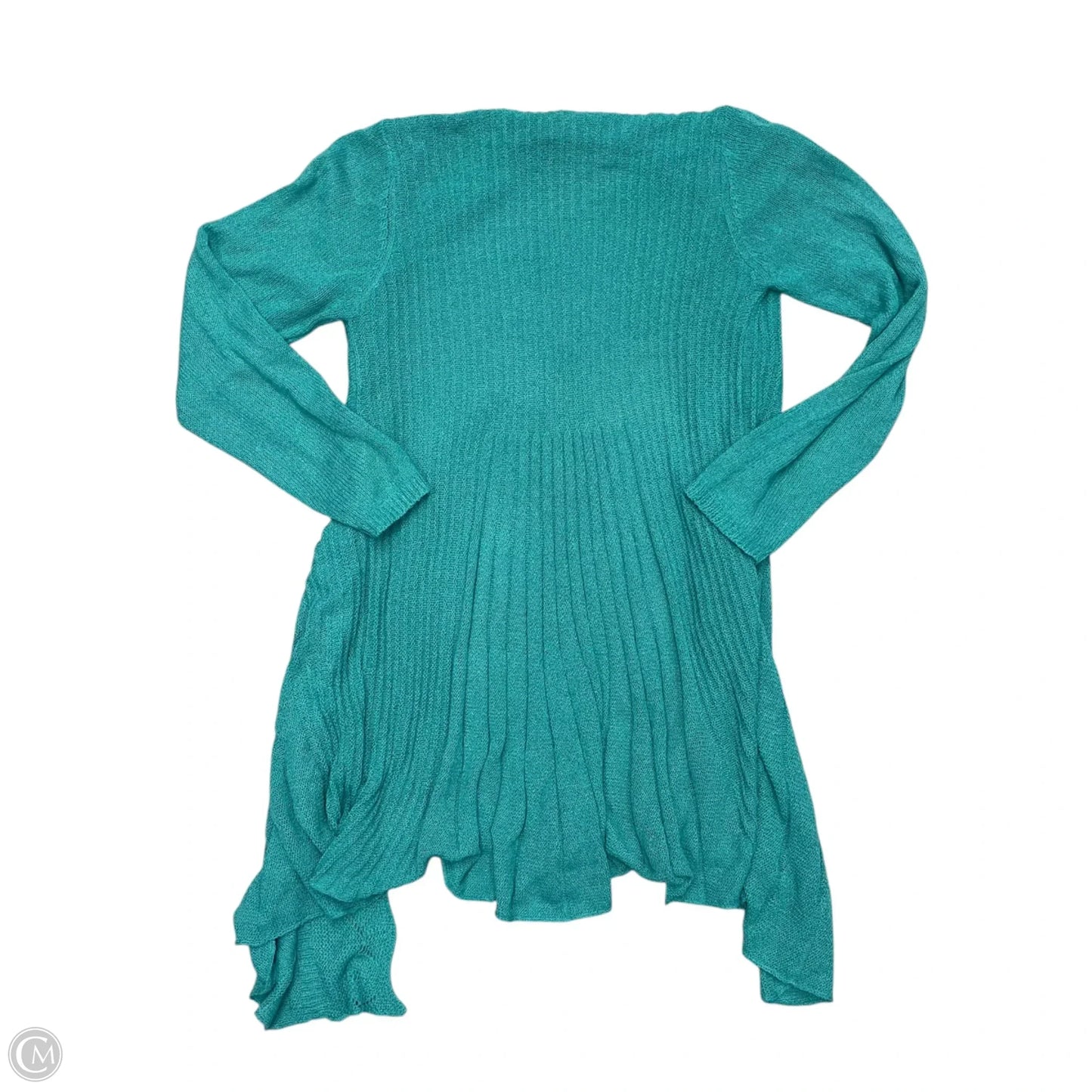Sweater Cardigan By Soft Surroundings In Teal, Size: L