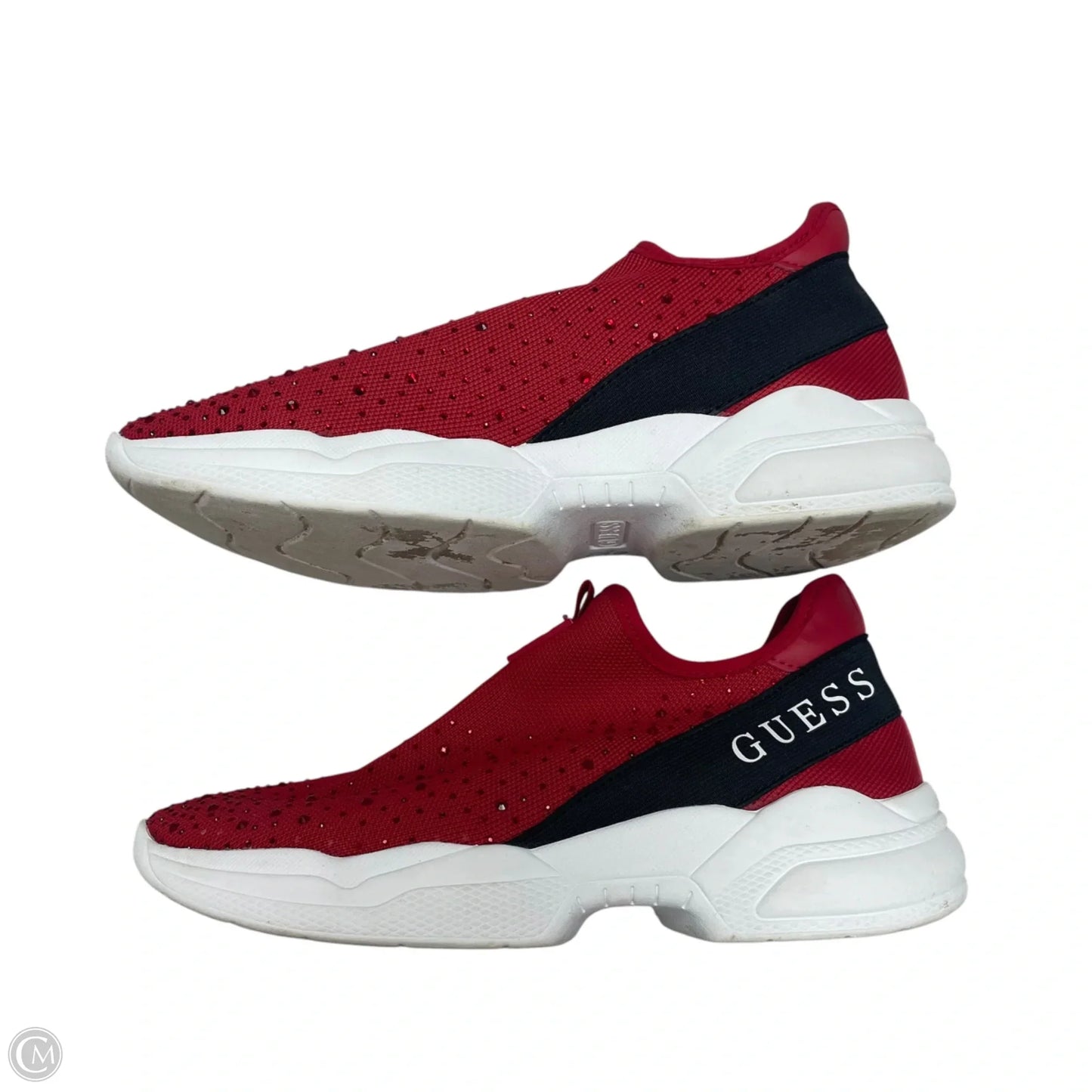 Shoes Athletic By Guess In Red, Size: 9