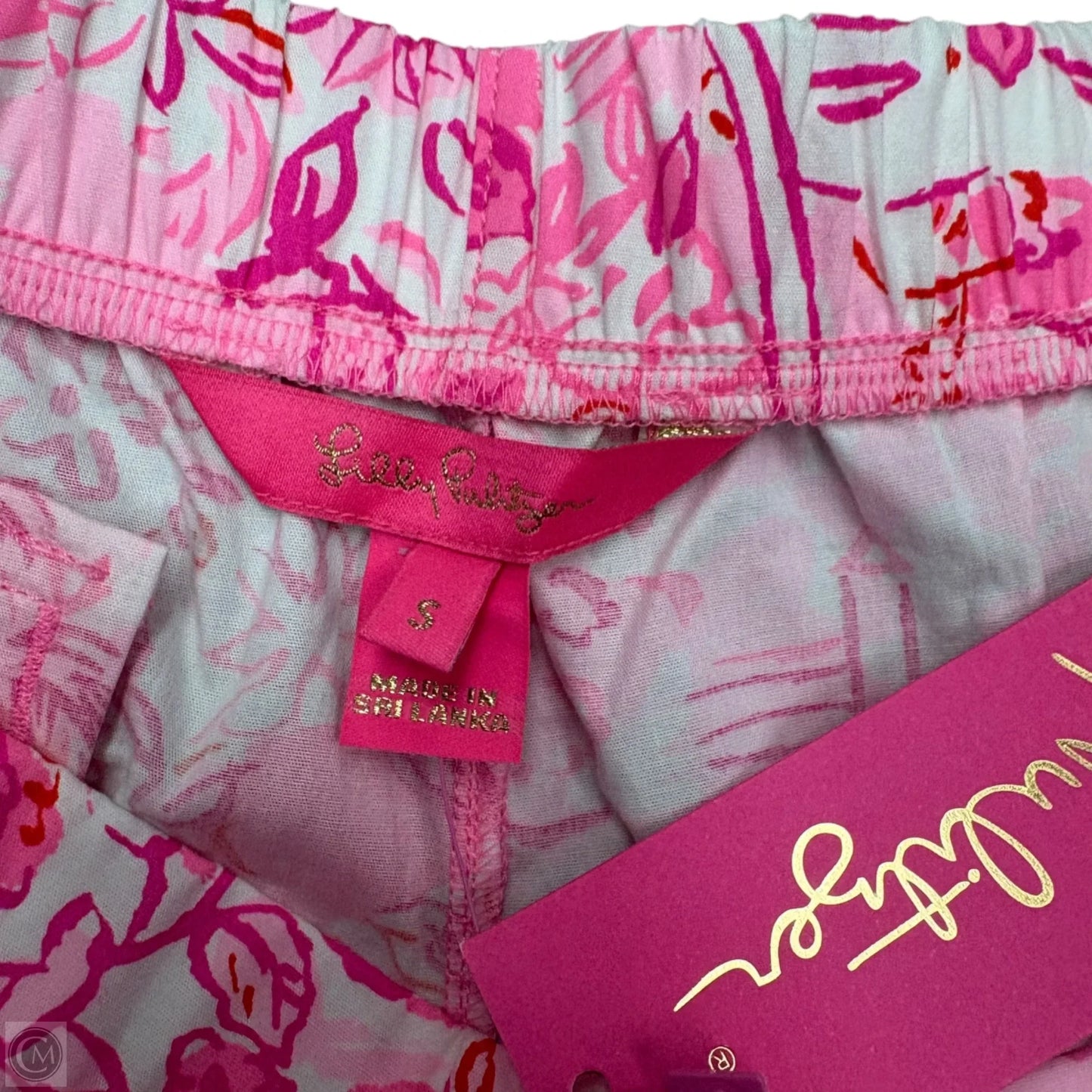 Shorts Designer By Lilly Pulitzer In Pink & White, Size: S