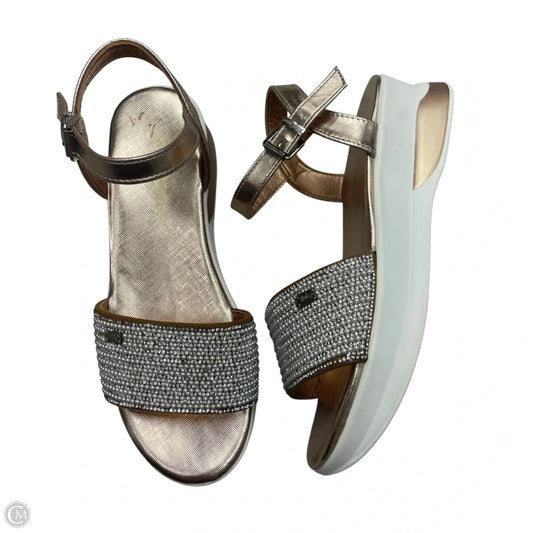 Sandals Heels Wedge By Juicy Couture In Rose Gold, Size: 8