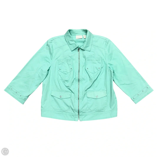 Blazer By Chicos In Aqua, Size: L