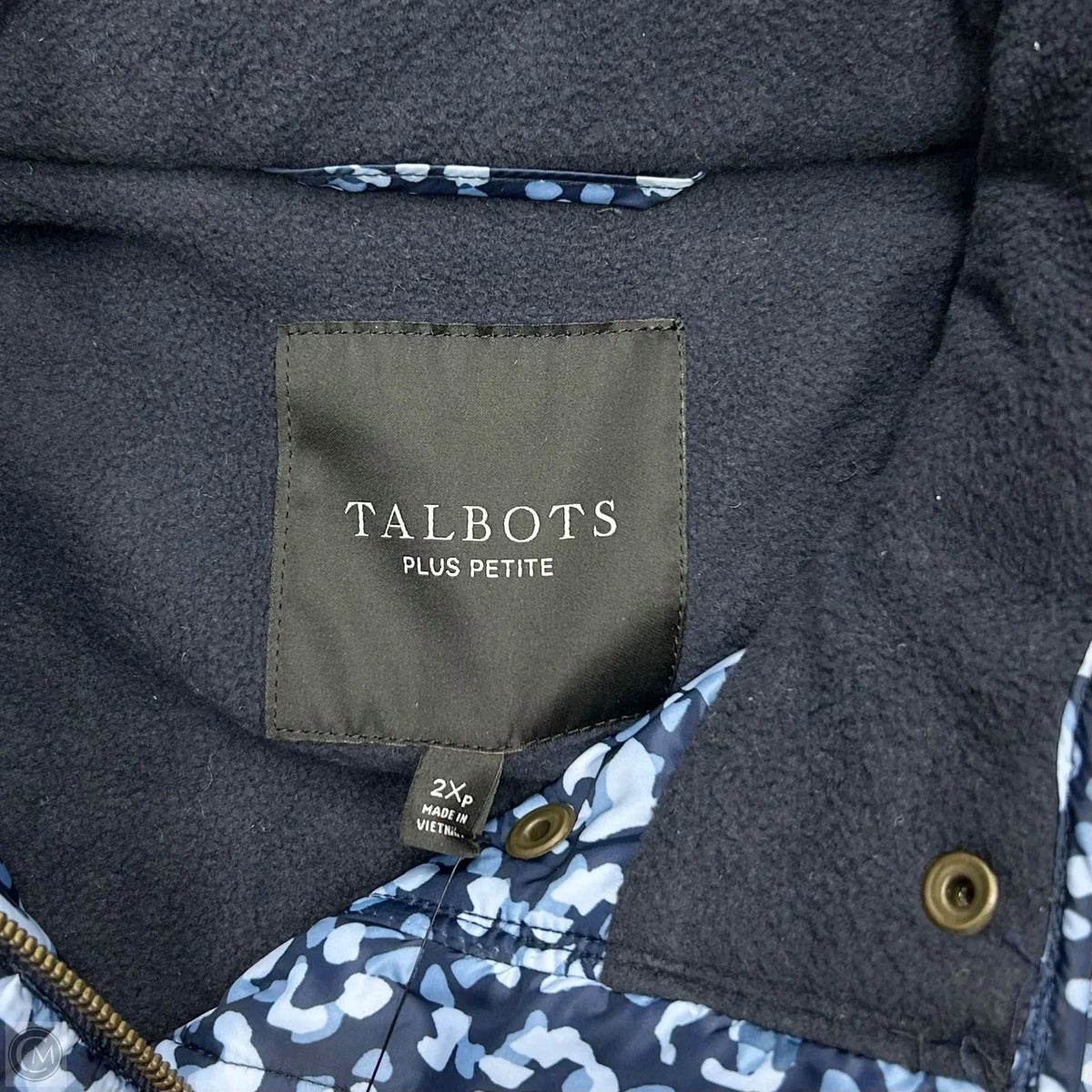 Vest Puffer & Quilted By Talbots In Blue, Size: 2Xp