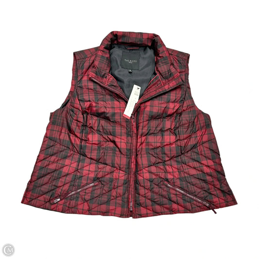 Vest Puffer & Quilted By Talbots In Plaid Pattern, Size: 2x