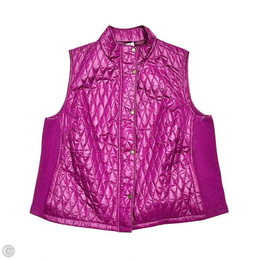 Vest Puffer & Quilted By Talbots In Purple, Size: 2x