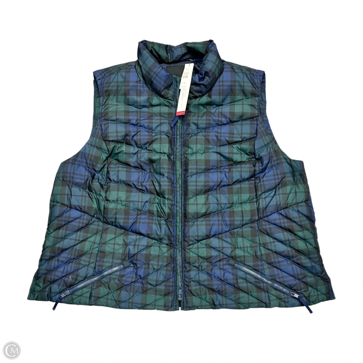 Vest Puffer & Quilted By Talbots In Plaid Pattern, Size: 2x