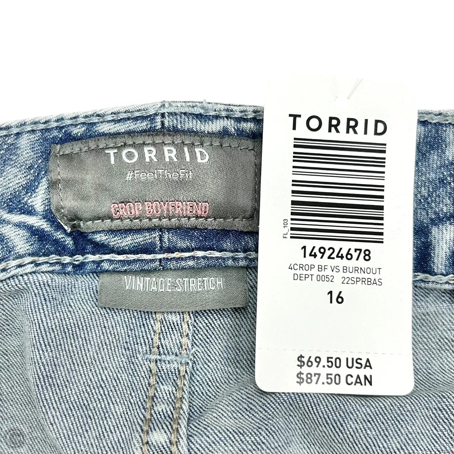 Jeans Skinny By Torrid In Blue Denim, Size: 16