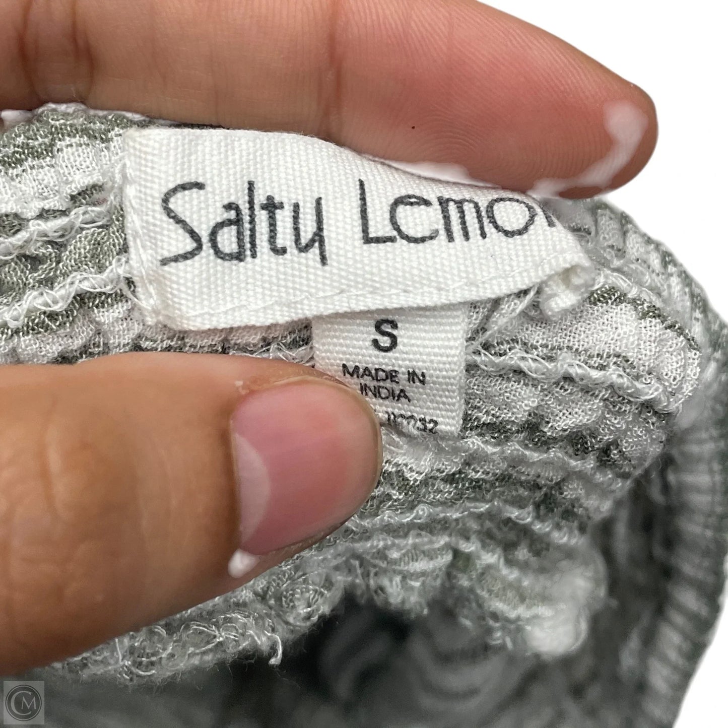 Pants Set 2pc By Salty Lemon In Green & White, Size: S