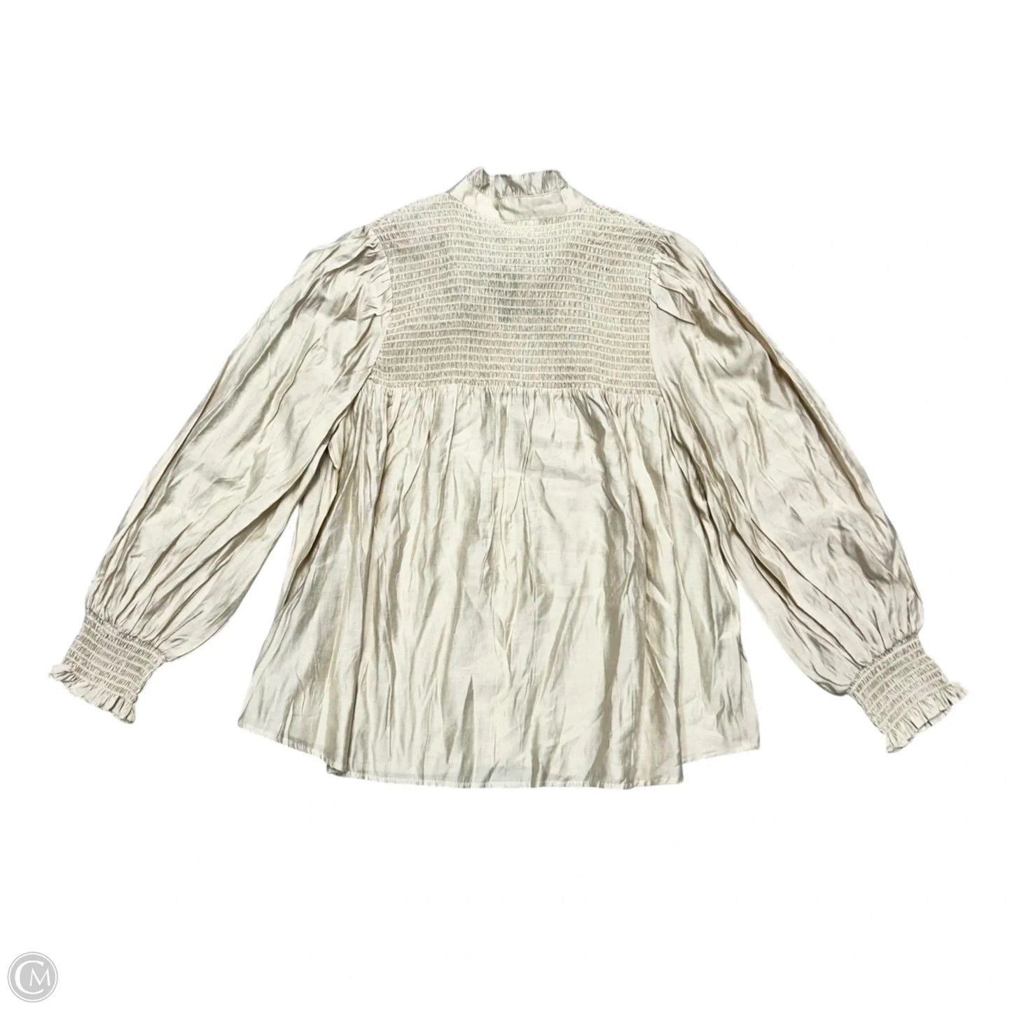 Top Long Sleeve By Pomander Place In Cream, Size: L