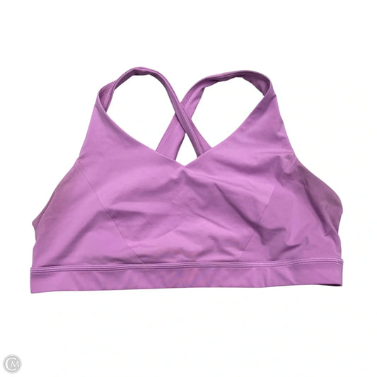 Athletic Bra By Lululemon In Purple, Size: L