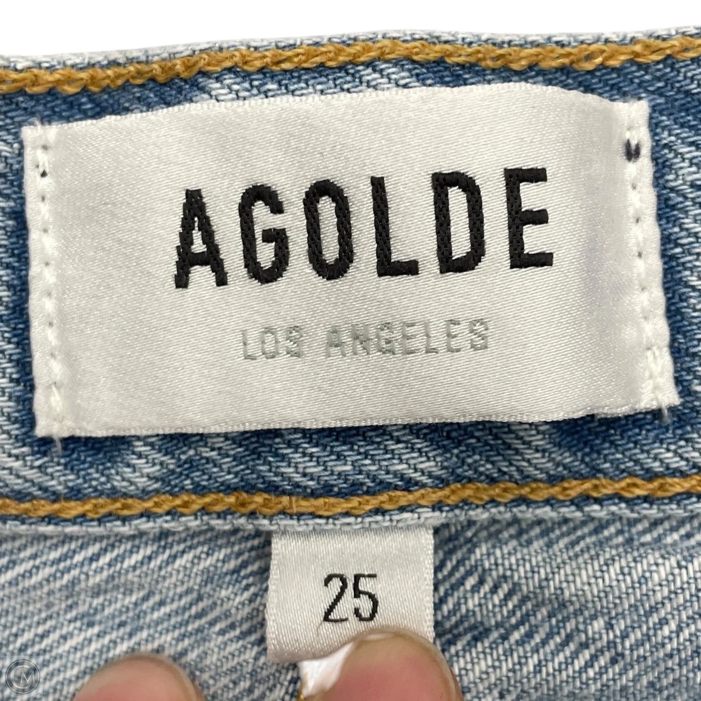 Jeans Straight By Agolde In Blue Denim, Size: 0