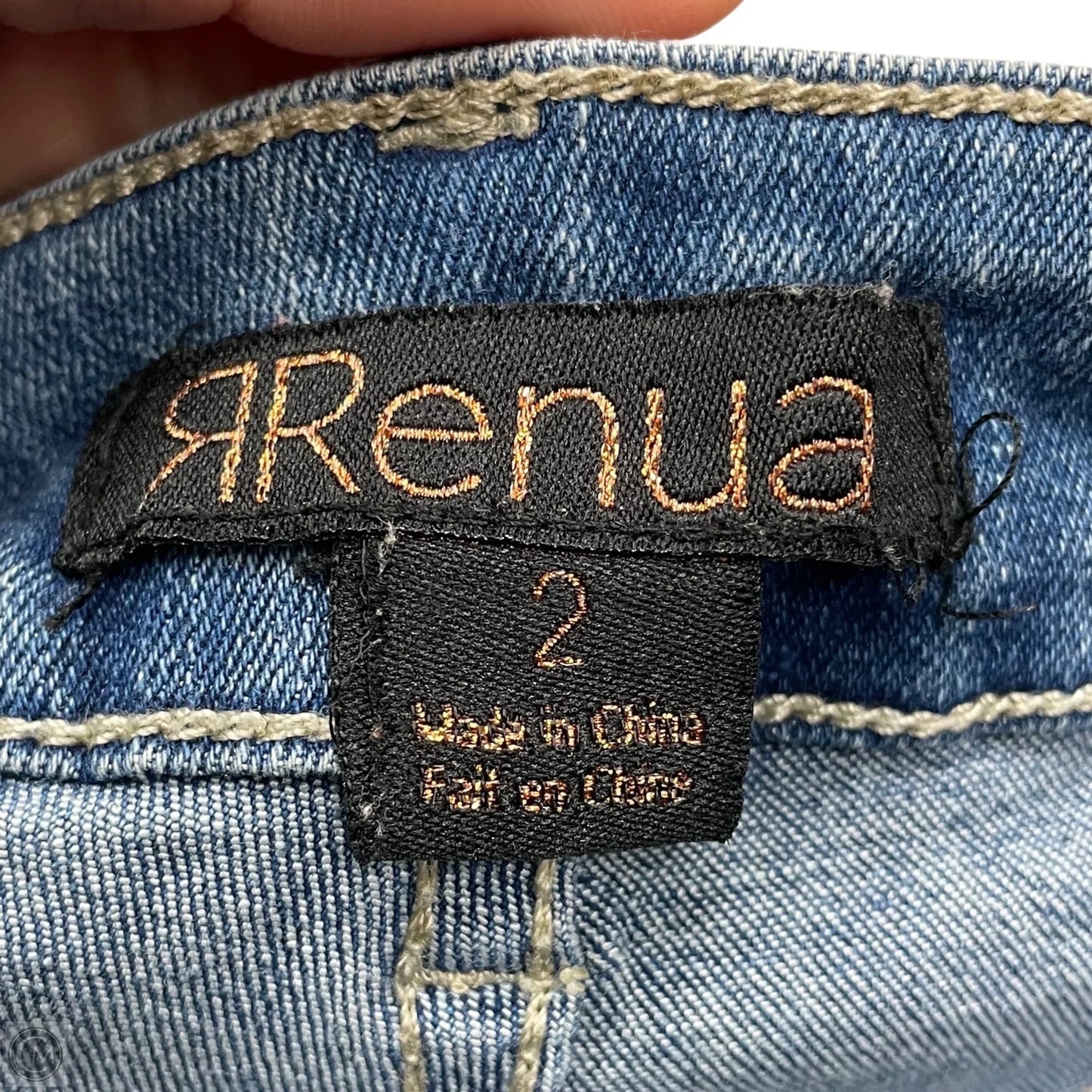 Jeans Straight By Rrenua In Blue Denim, Size: 2