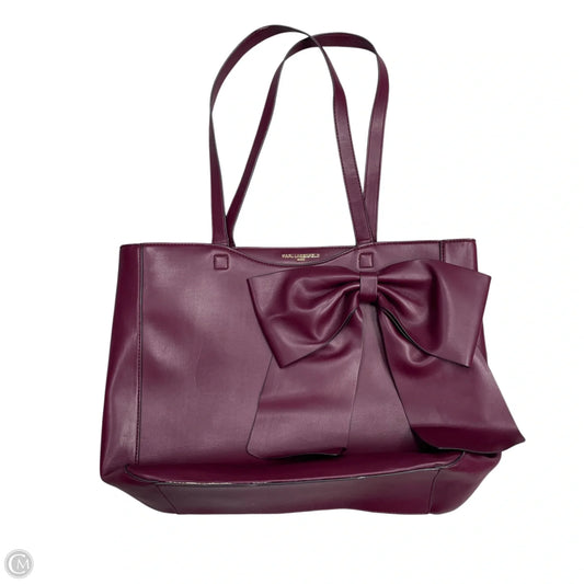 Tote Designer By Karl Lagerfeld, Size: Large