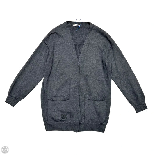 Sweater Cardigan Luxury Designer By Fendi In Grey, Size: S