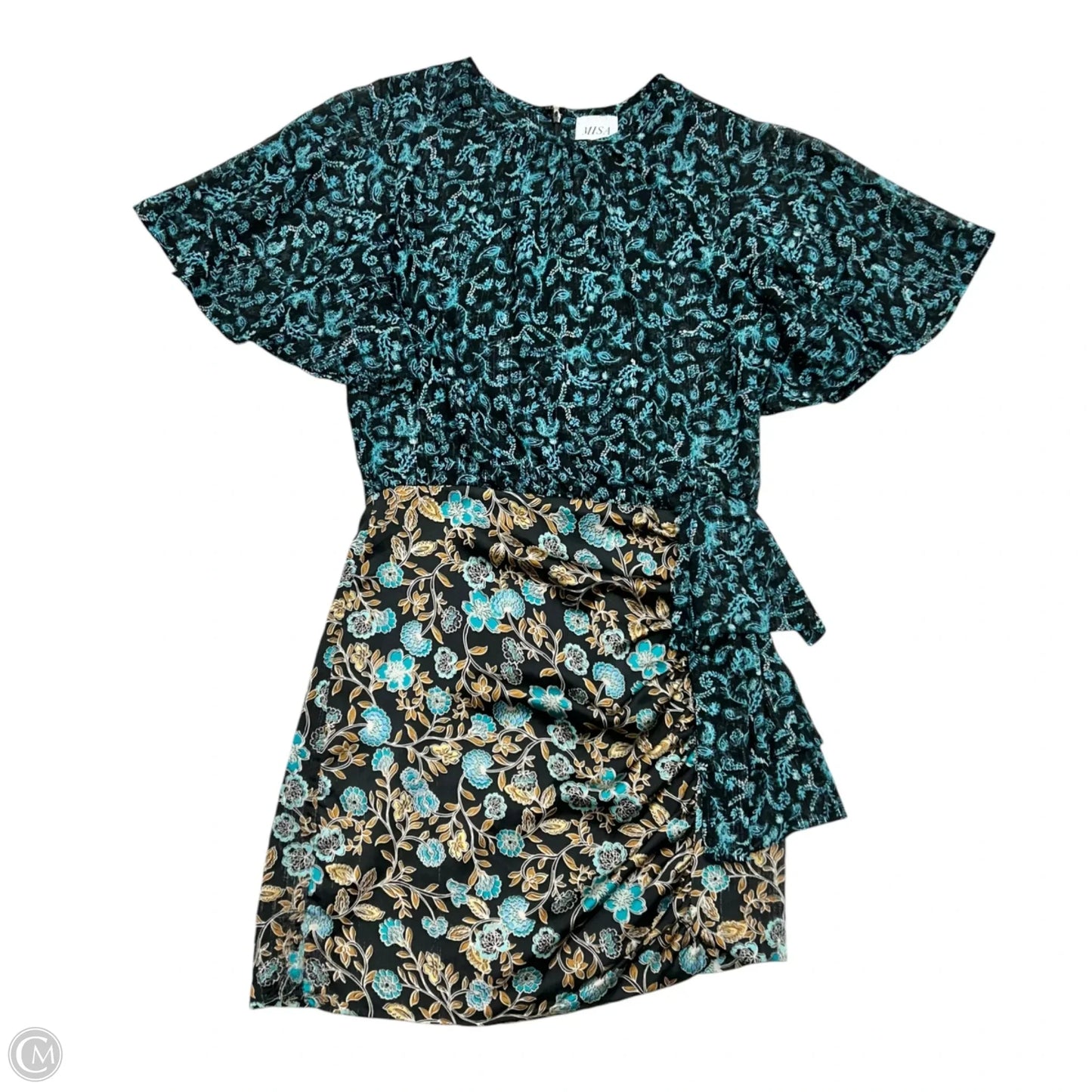 Dress Designer By Misa In Black & Blue, Size: Xs