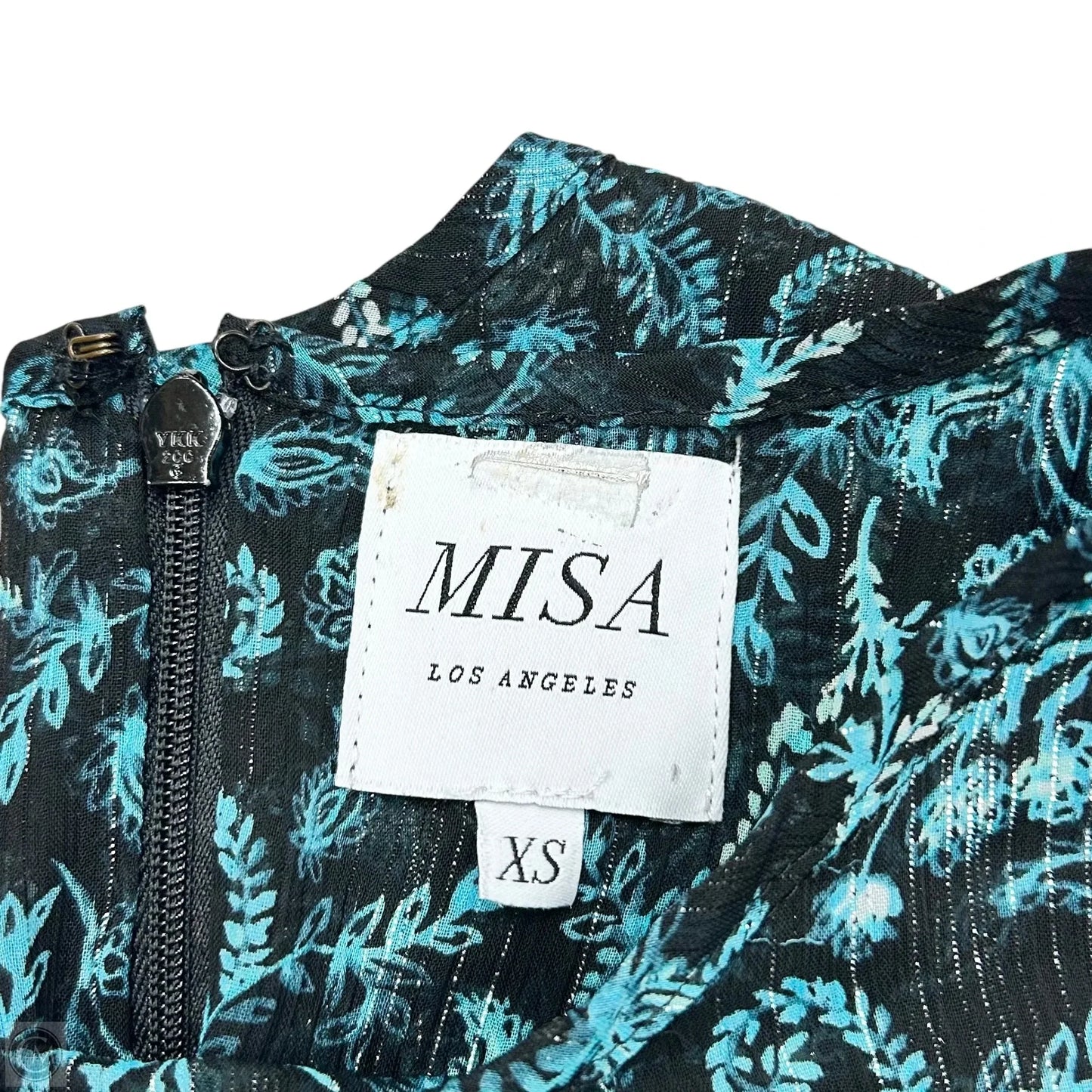 Dress Designer By Misa In Black & Blue, Size: Xs