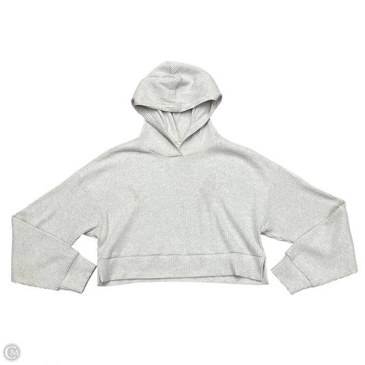 Athletic Top Long Sleeve Hoodie By Alo In Cream, Size: Xs