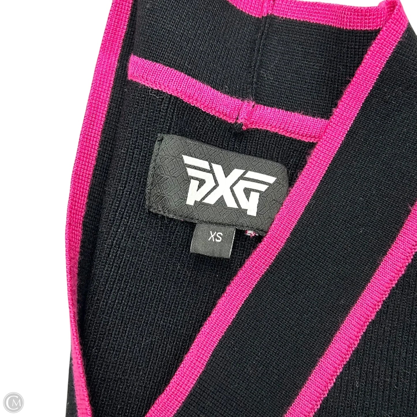 Sweater Cardigan By Pxg In Black & Pink, Size: Xs