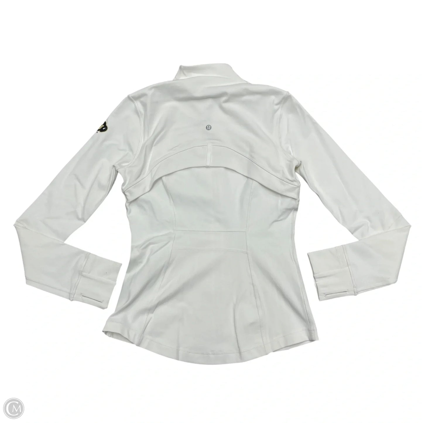 Athletic Jacket By Lululemon In White, Size: M