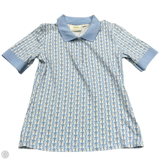 Top Short Sleeve By Maeve In Blue & White, Size: Xs