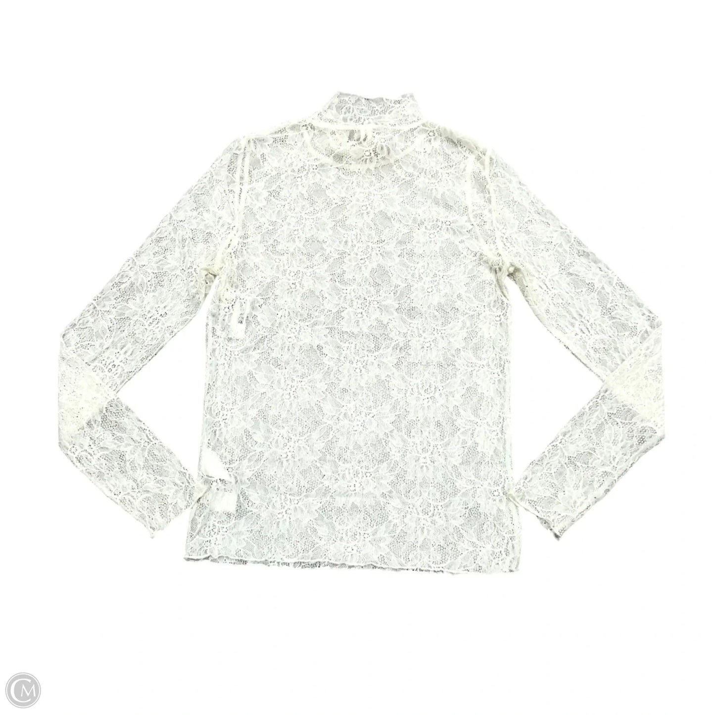 Top Long Sleeve By Anthropologie In Cream, Size: S