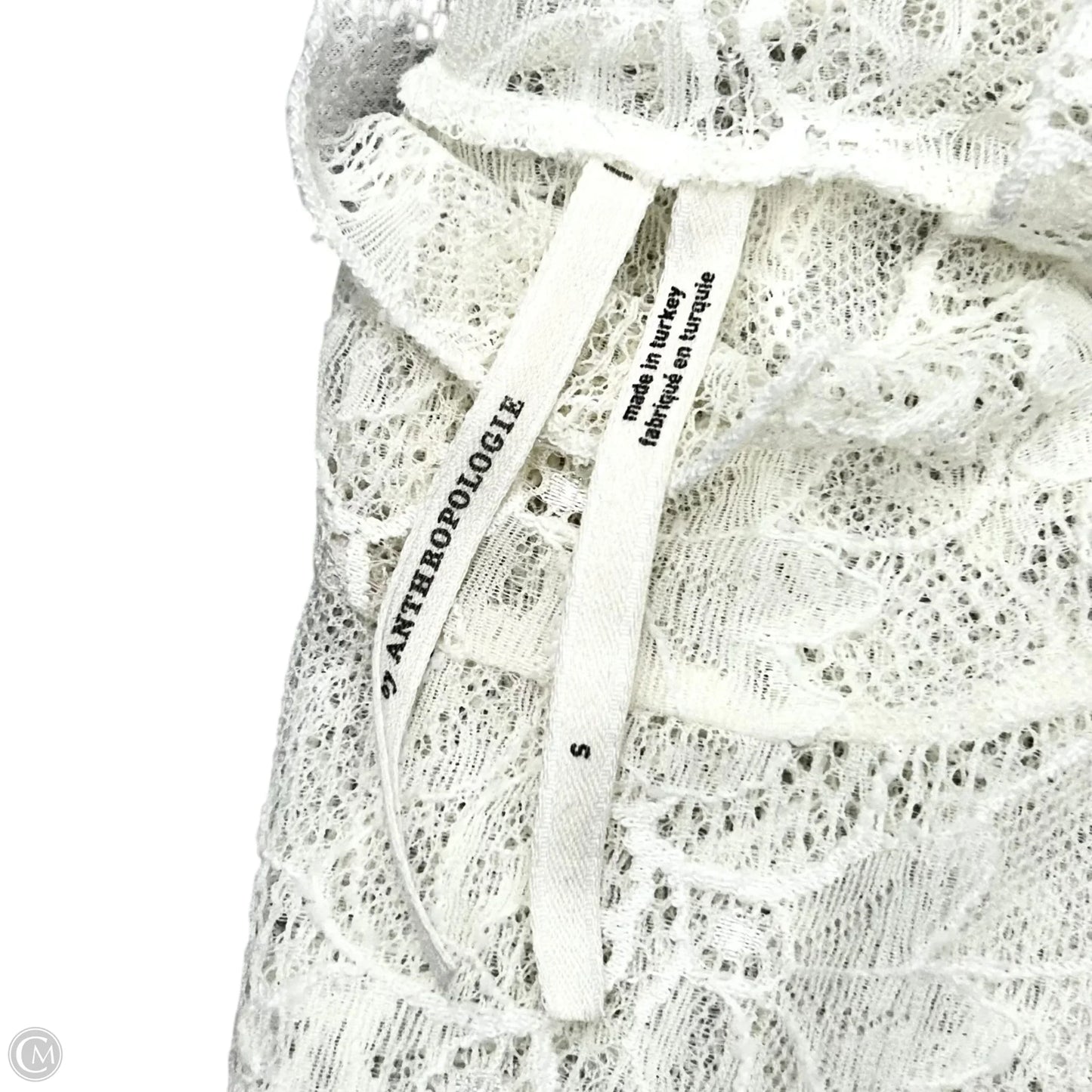 Top Long Sleeve By Anthropologie In Cream, Size: S