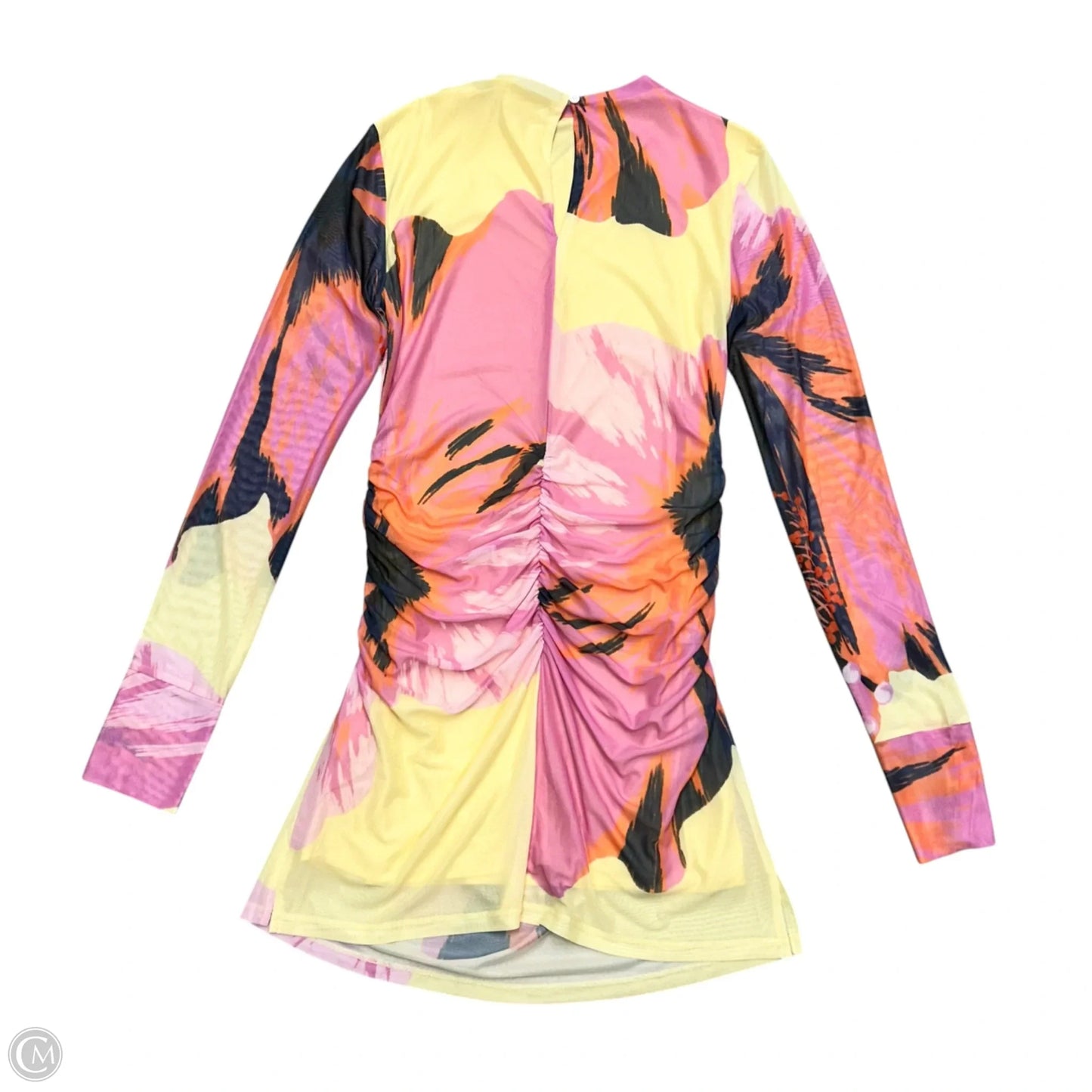 Dress Casual Midi By Farm Rio In Pink & Yellow, Size: M