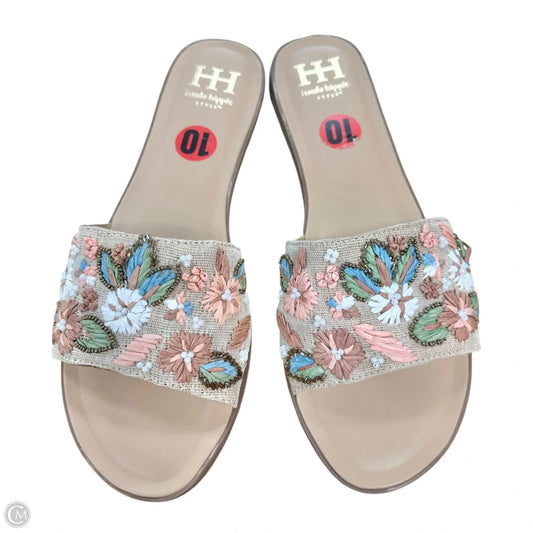 Sandals Flats By Haute Hippie In Floral Print, Size: 10