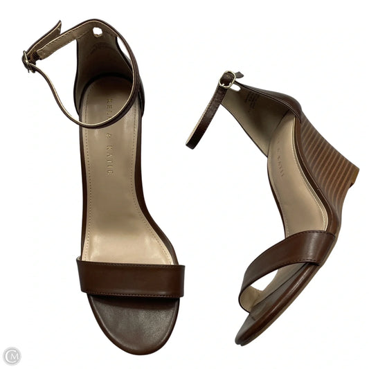 Sandals Heels Wedge By Kelly And Katie In Brown, Size: 9