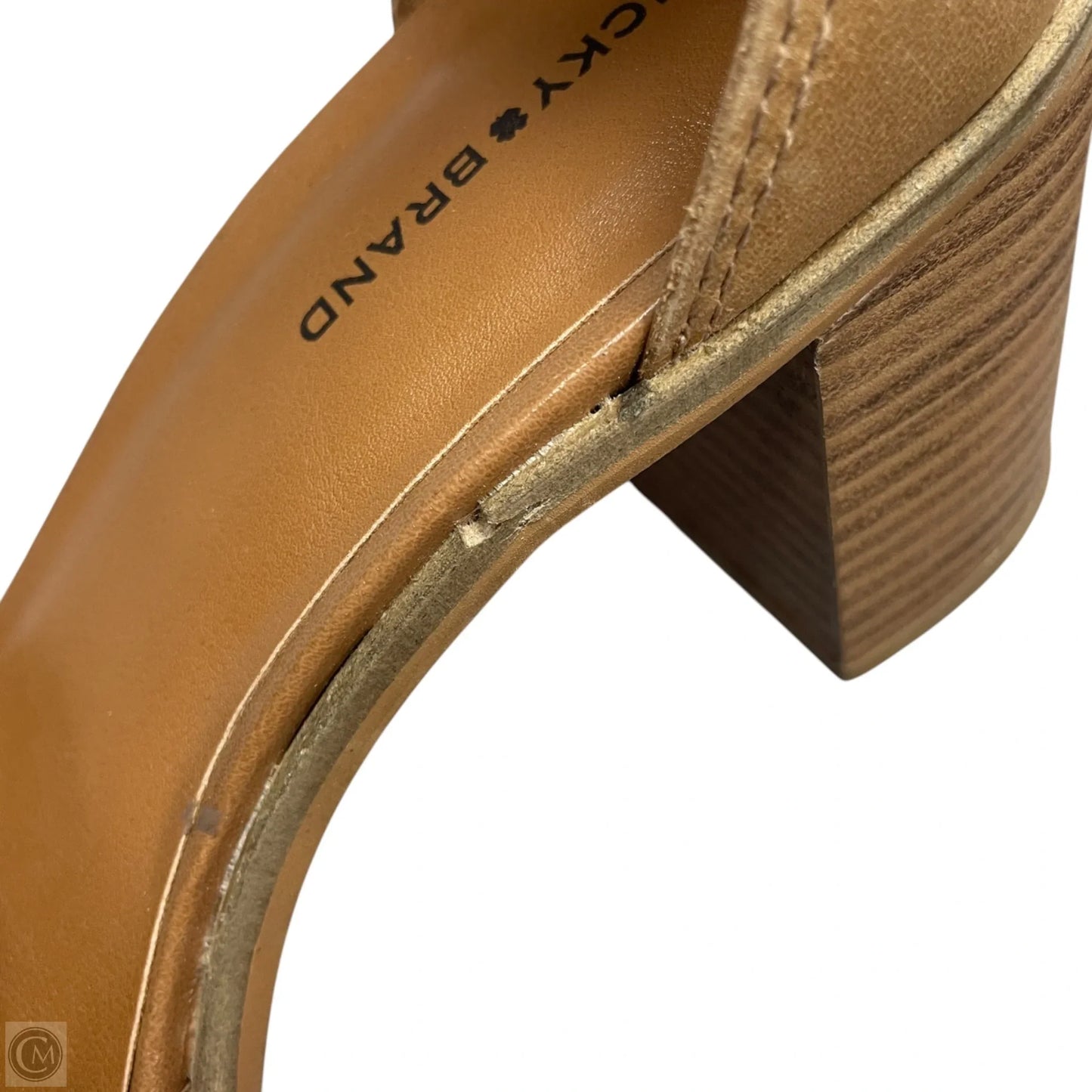 Sandals Heels Block By Lucky Brand In Tan, Size: 9