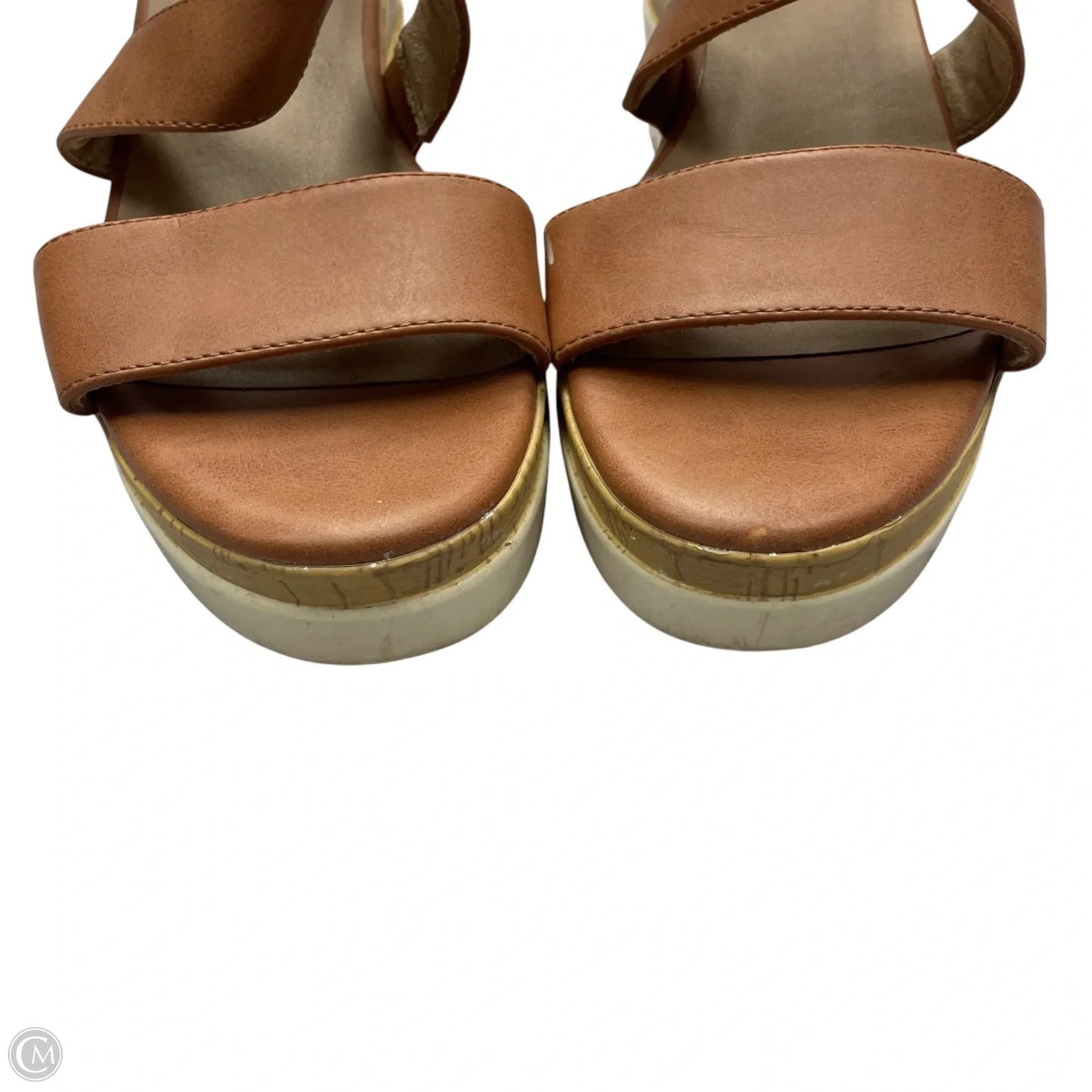 Sandals Heels Wedge By Naturalizer In Tan, Size: 9