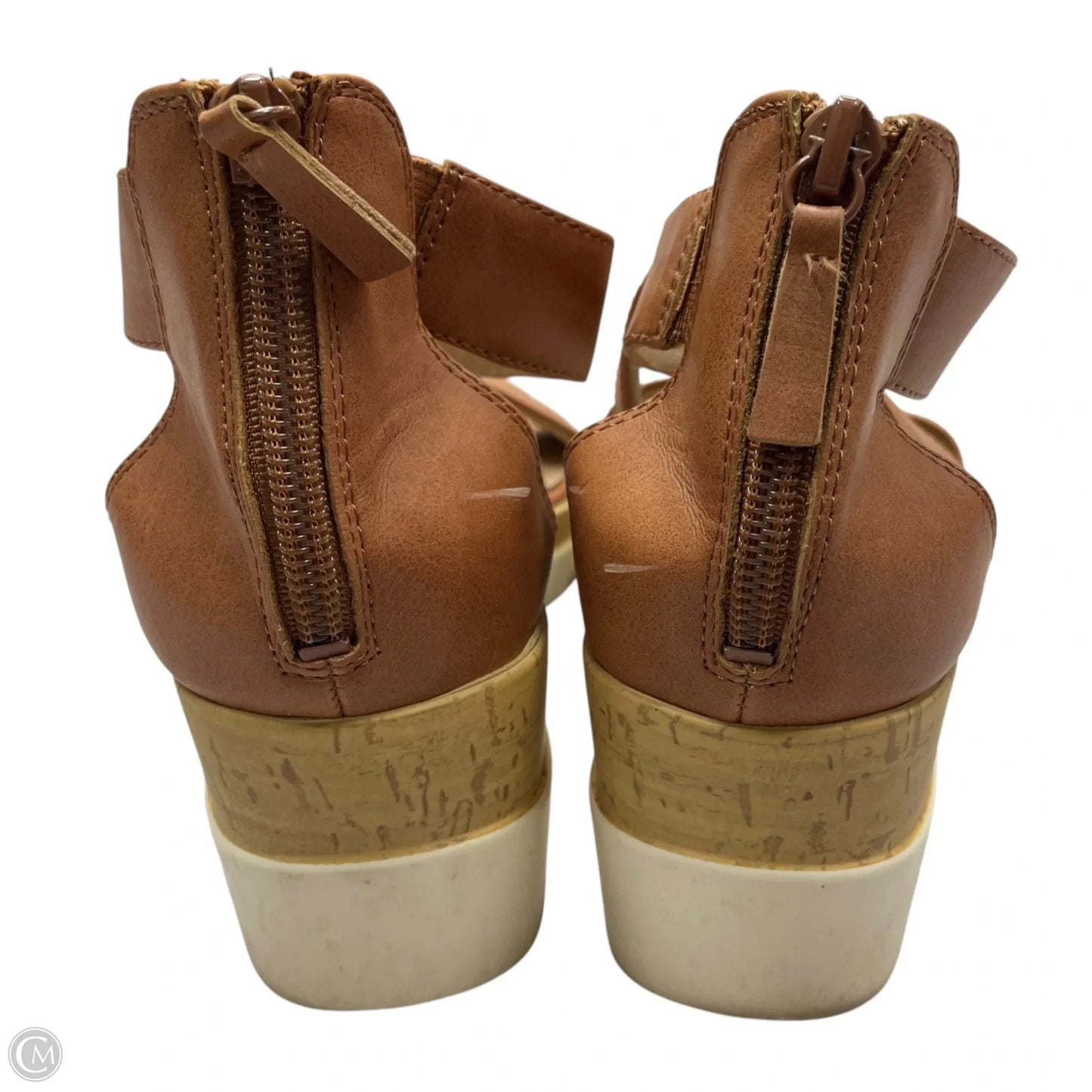 Sandals Heels Wedge By Naturalizer In Tan, Size: 9