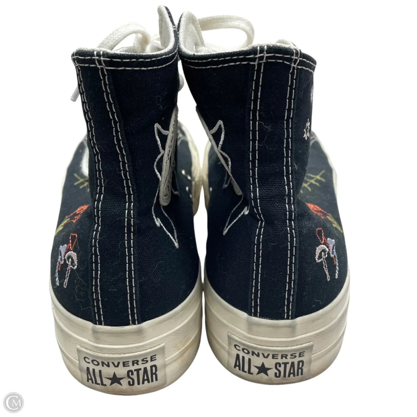 Shoes Sneakers By Converse In Black & Cream, Size: 9