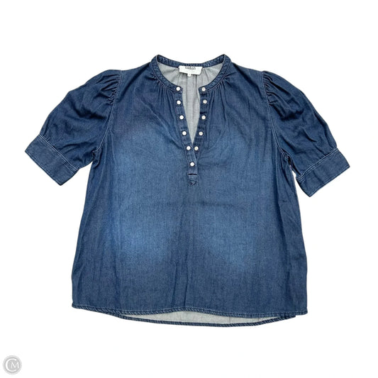 Top Short Sleeve By Ba&sh In Blue Denim, Size: Xs