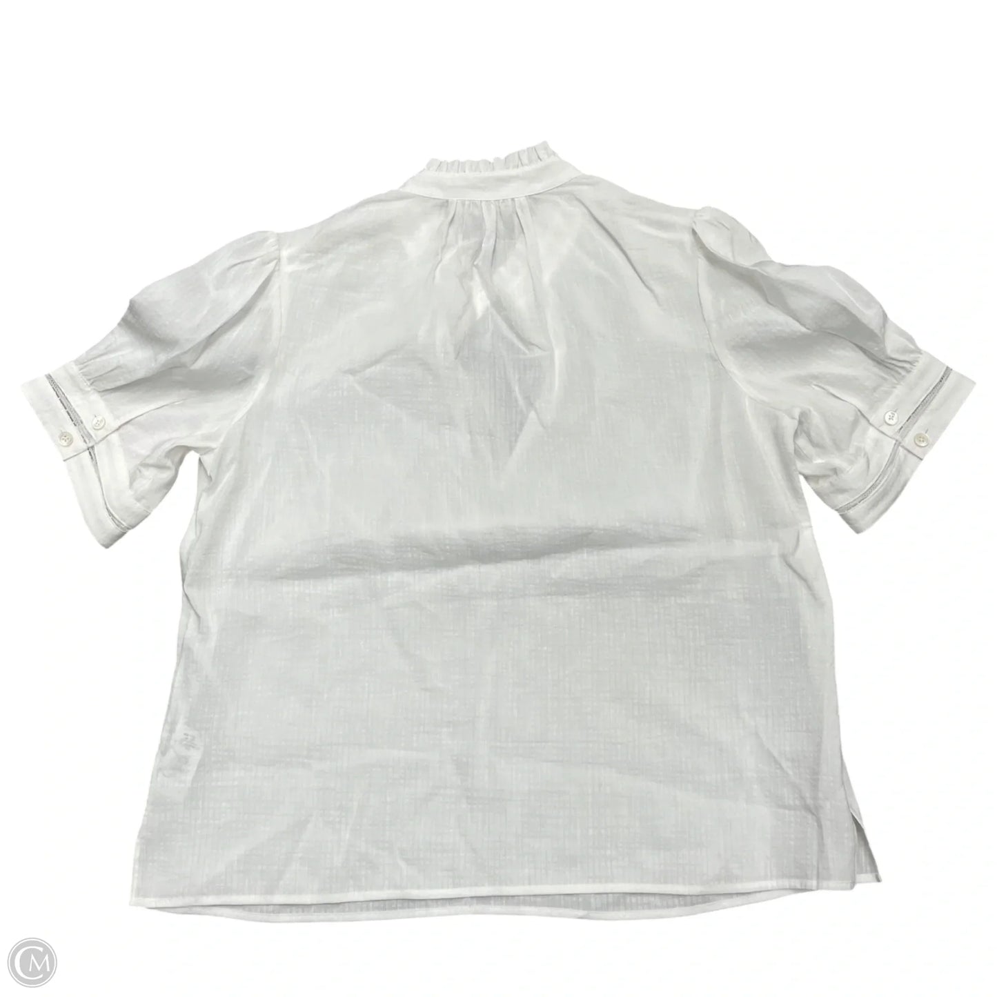Top Short Sleeve By Frame In White, Size: M