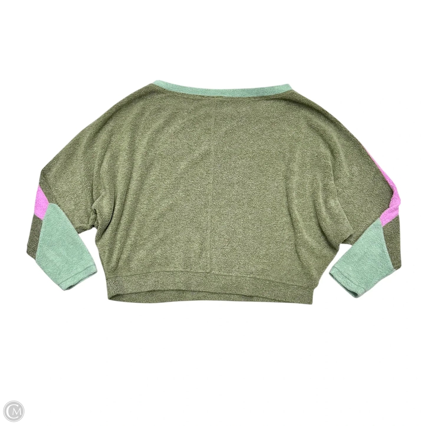 Sweater By Free People In Green & Pink, Size: S