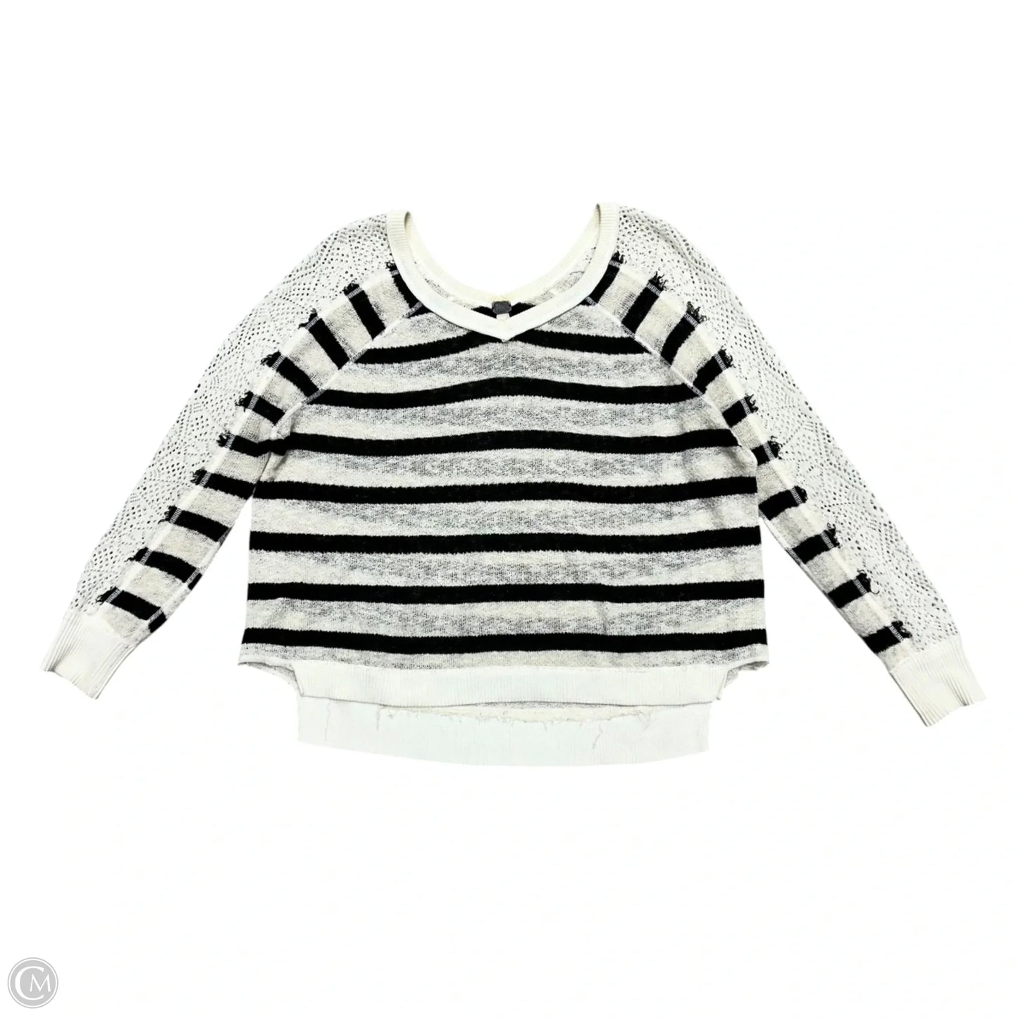 Top Long Sleeve By We The Free In Black & Cream, Size: S