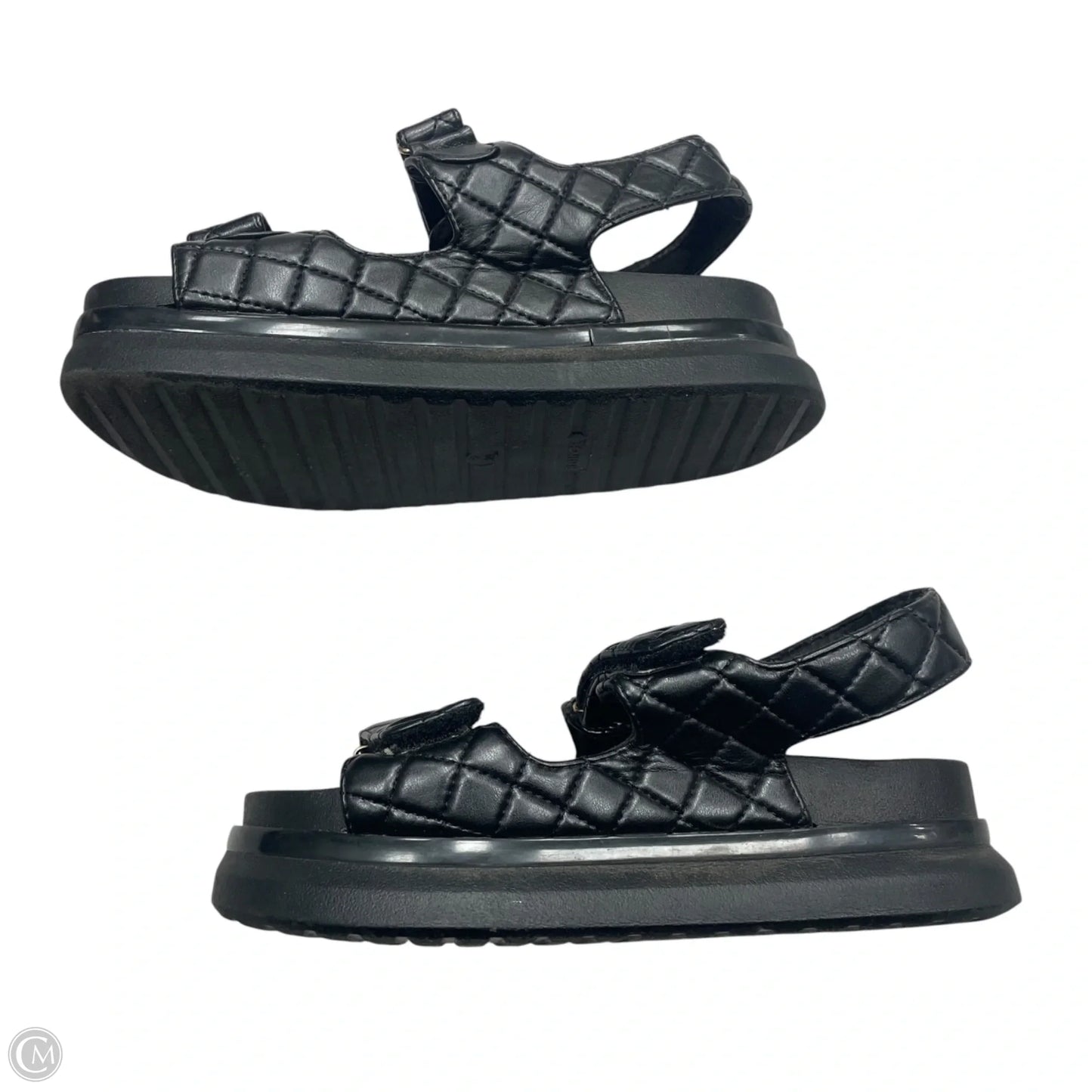Sandals Heels Platform By Rouge In Black, Size: 9