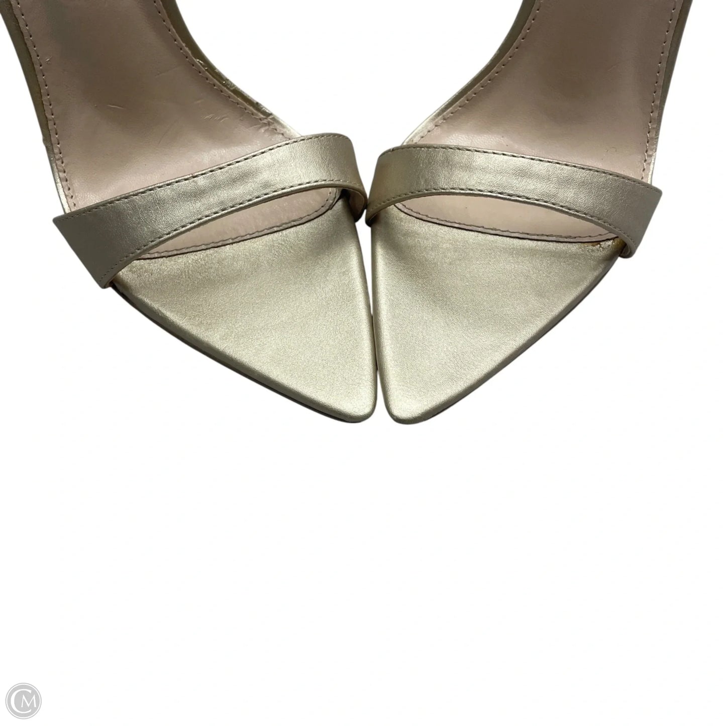 Sandals Heels Stiletto By Boohoo Boutique In Gold, Size: 9