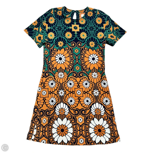 Dress Casual Short By Maeve In Green & Orange, Size: S