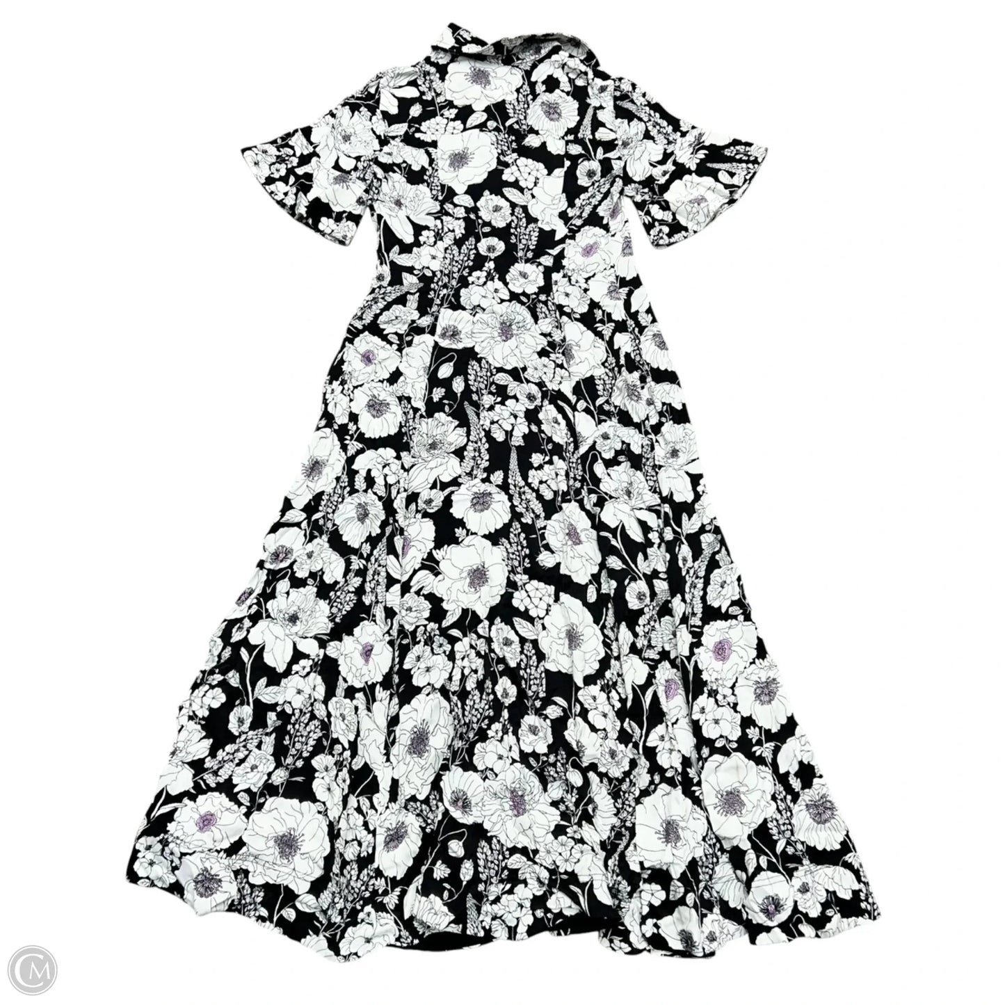 Dress Casual Maxi By Maeve In Black & White, Size: Sp