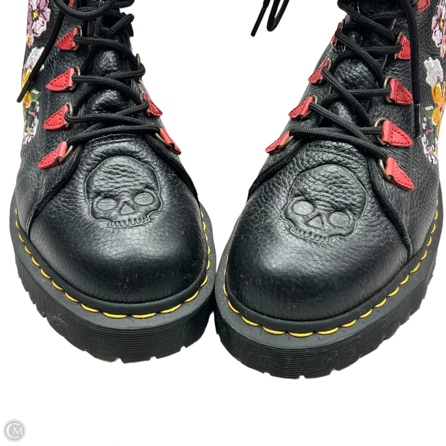 Boots Combat By Dr Martens In Black & Red, Size: 11