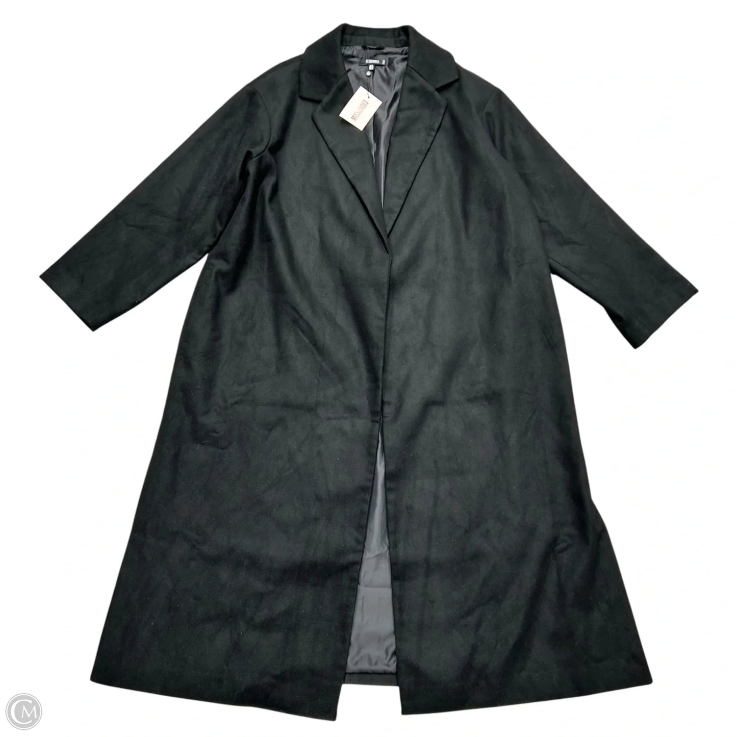 Coat Peacoat By Missguided In Black, Size: 2x