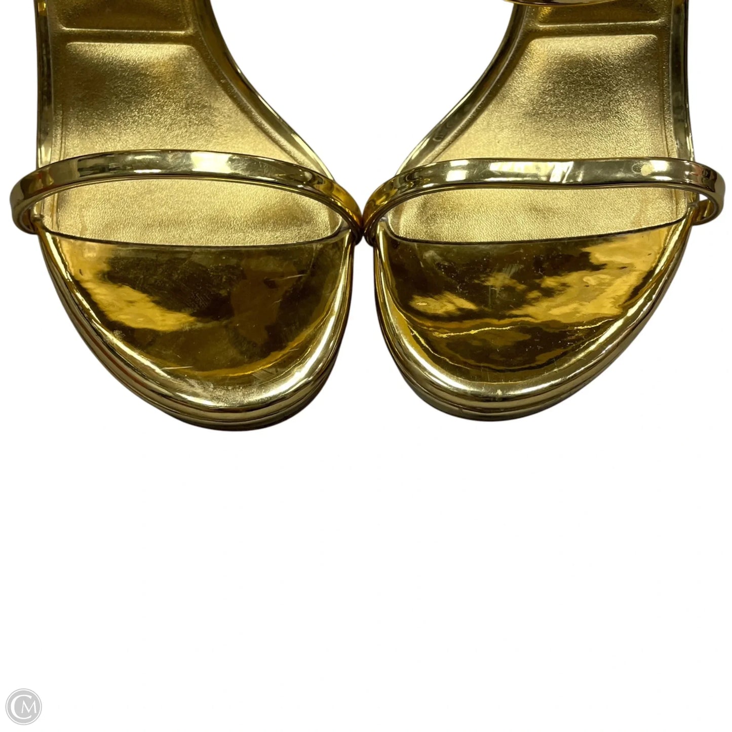 Shoes Heels Stiletto By Aldo In Gold, Size: 8.5