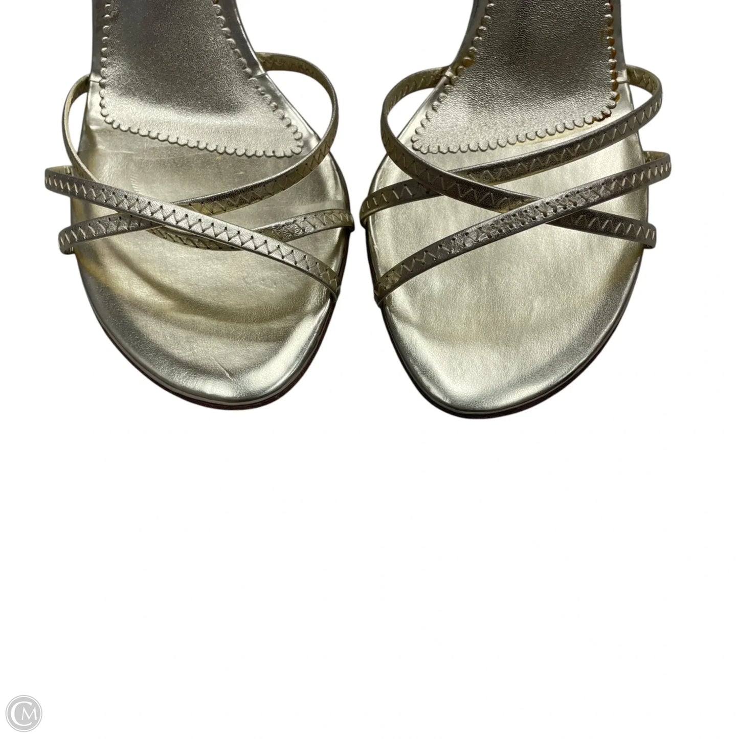 Sandals Heels Kitten By Aldo In Gold, Size: 7.5
