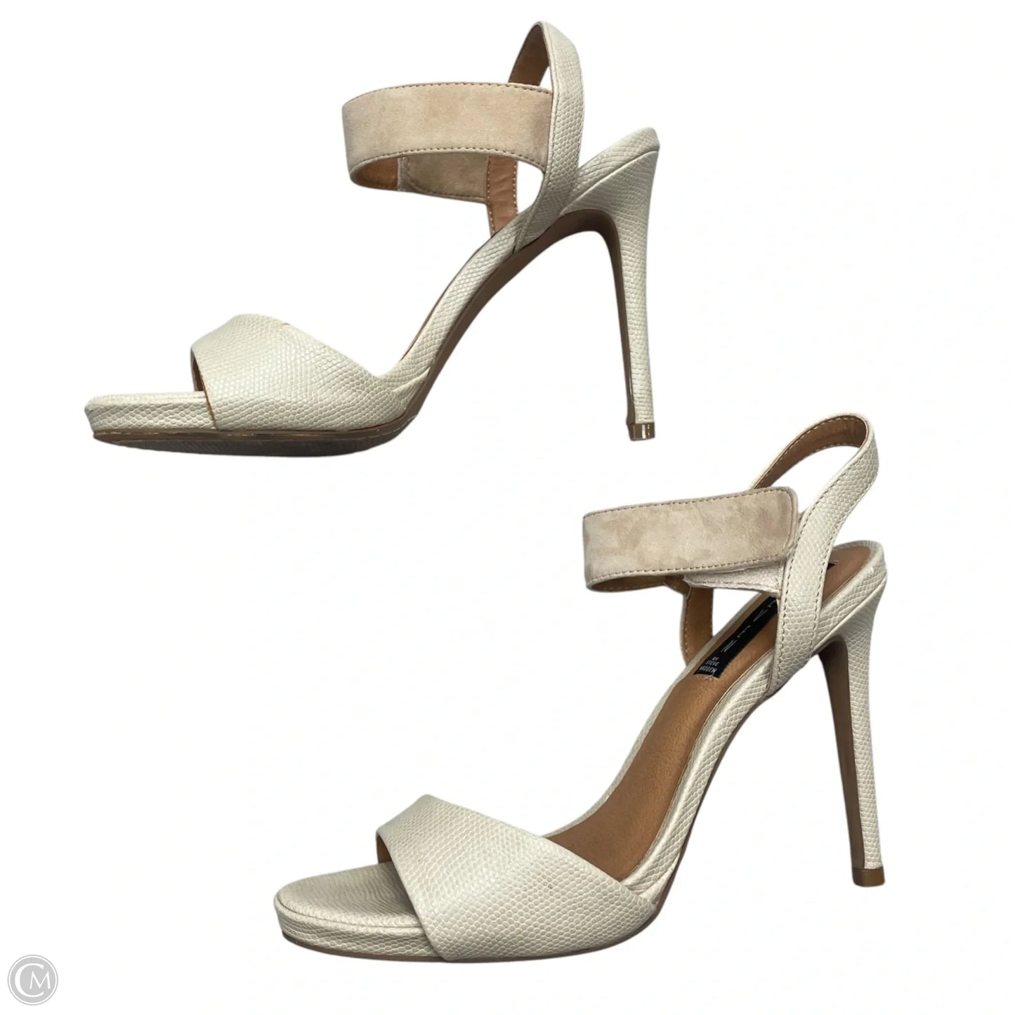 Sandals Heels Stiletto By Steve Madden In Cream, Size: 8