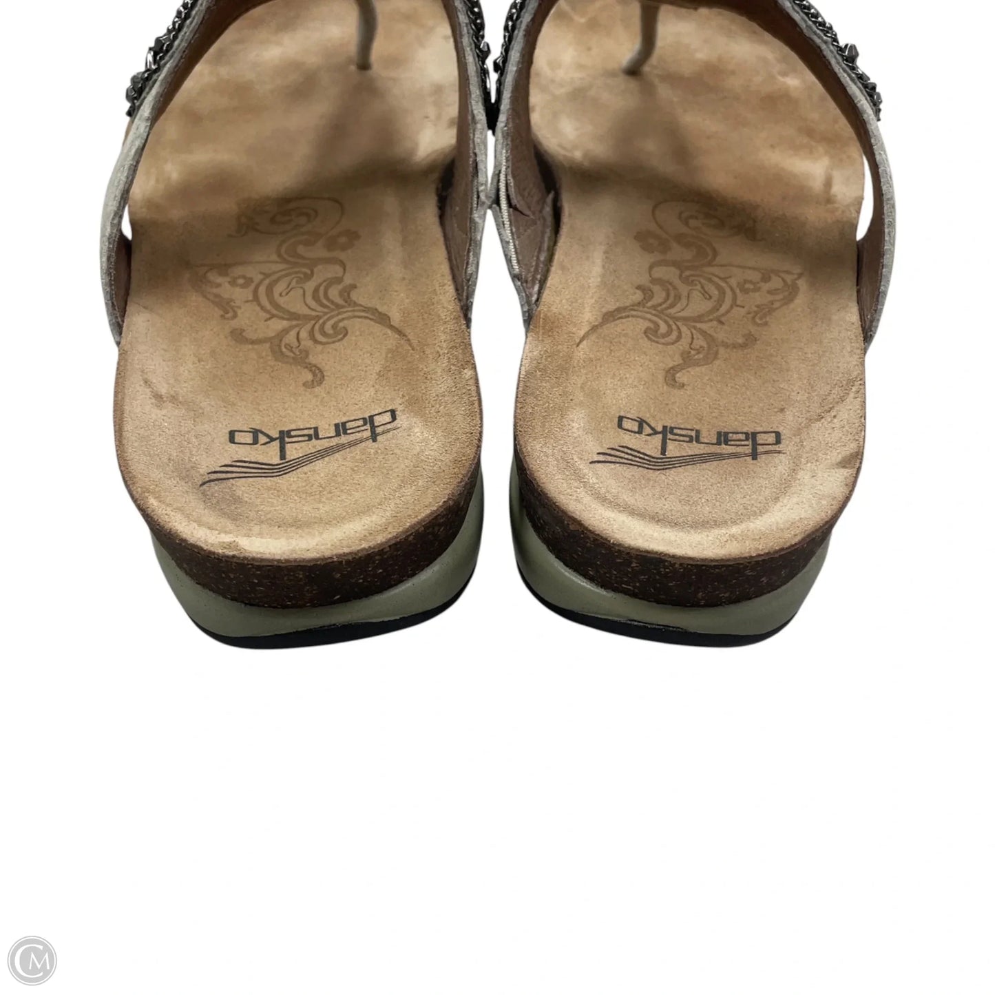 Sandals Heels Platform By Dansko In Silver, Size: 6.5