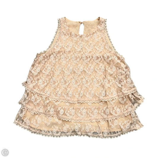 Top Sleeveless By Anthropologie In Peach, Size: Xs