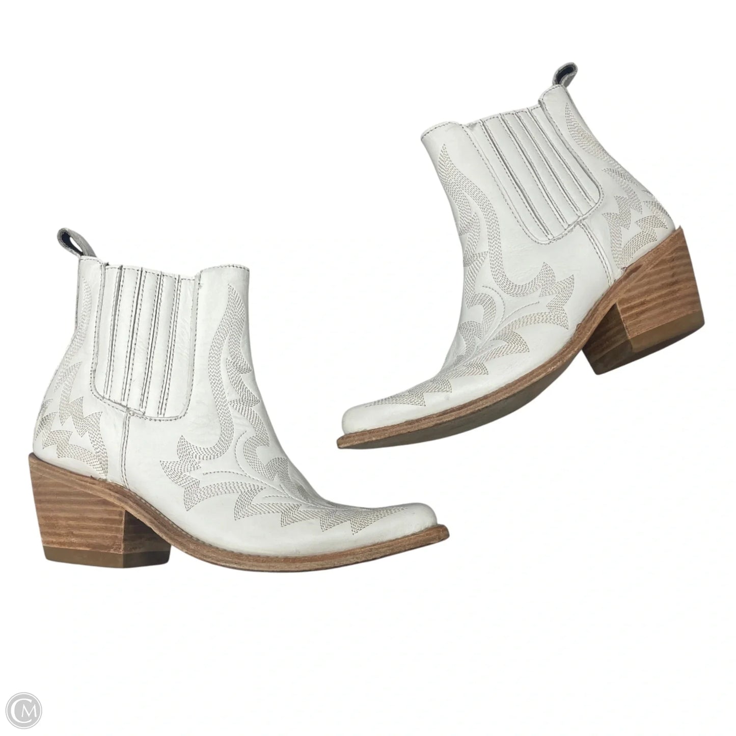 Boots Western By Liberty Black In White, Size: 7